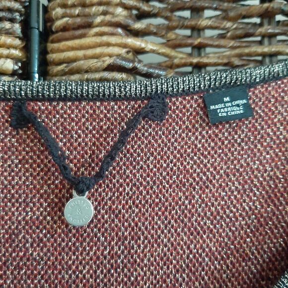 Anthropologie Knitted & Knotted Moretta Silk Floral Sweater Dress Medium Black - Picture 5 of 8